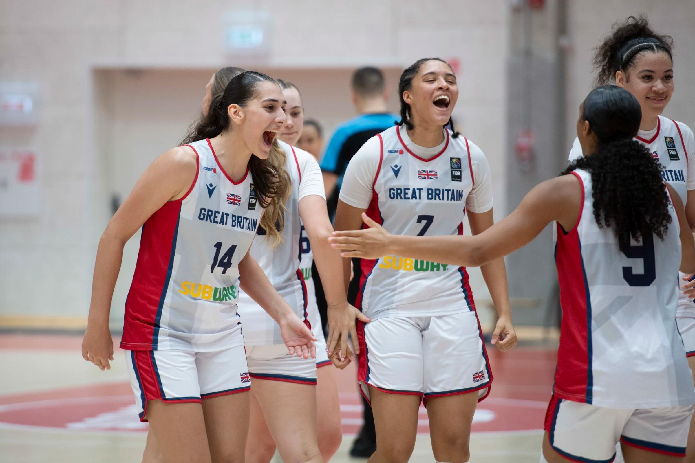 GB Women at U18 EuroBasket against Denmark