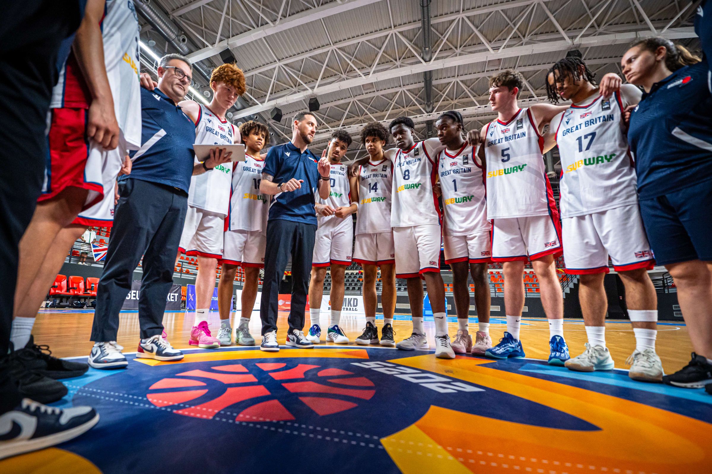 GB U16 Men huddle ahead of EuroBasket in Macedonia
