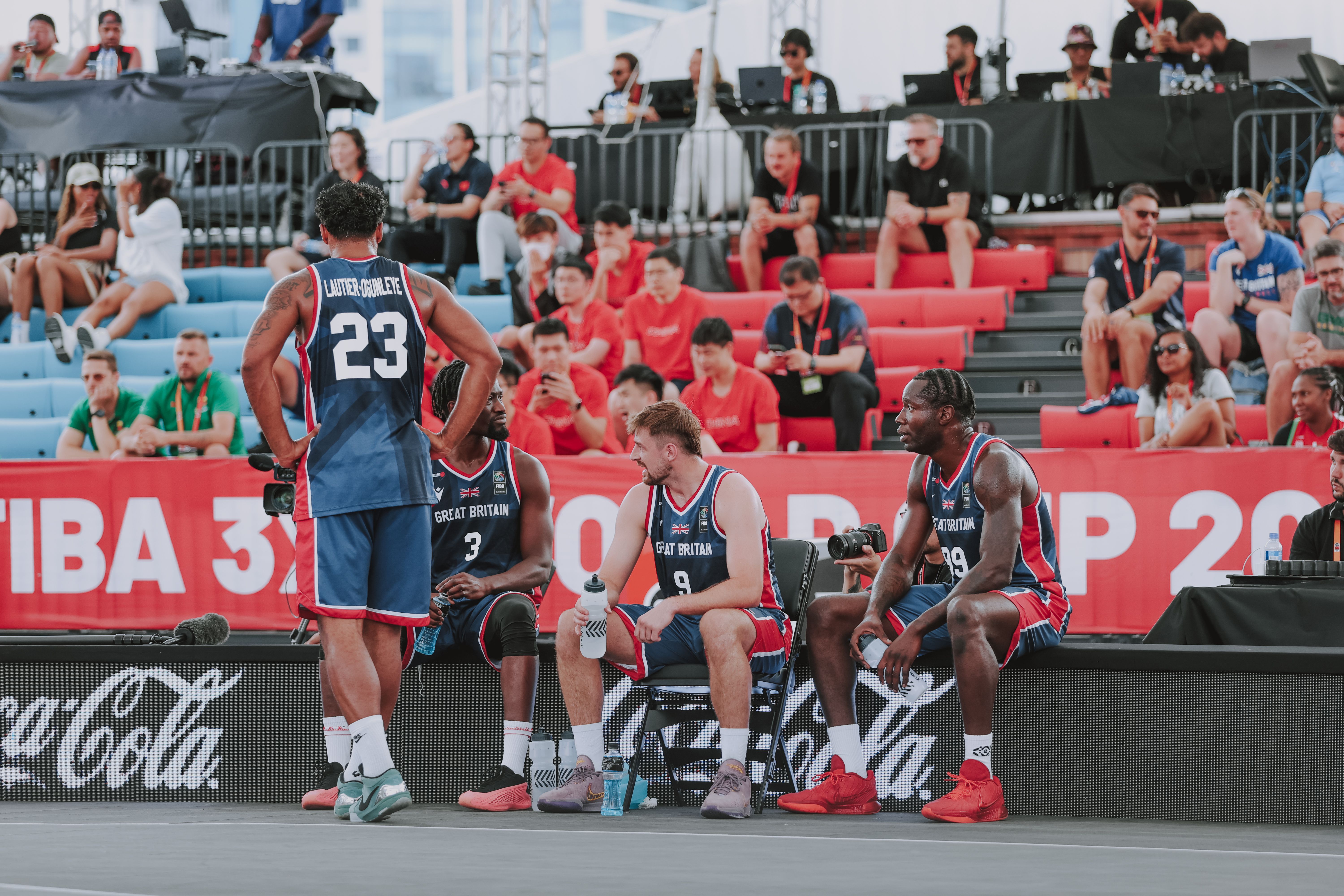 GB Men's 3X3 Team. From Left Dwayne Lautier-Ogunleye, Hafeez Abdul, Evan Walshe, and Ashley Hamilton.