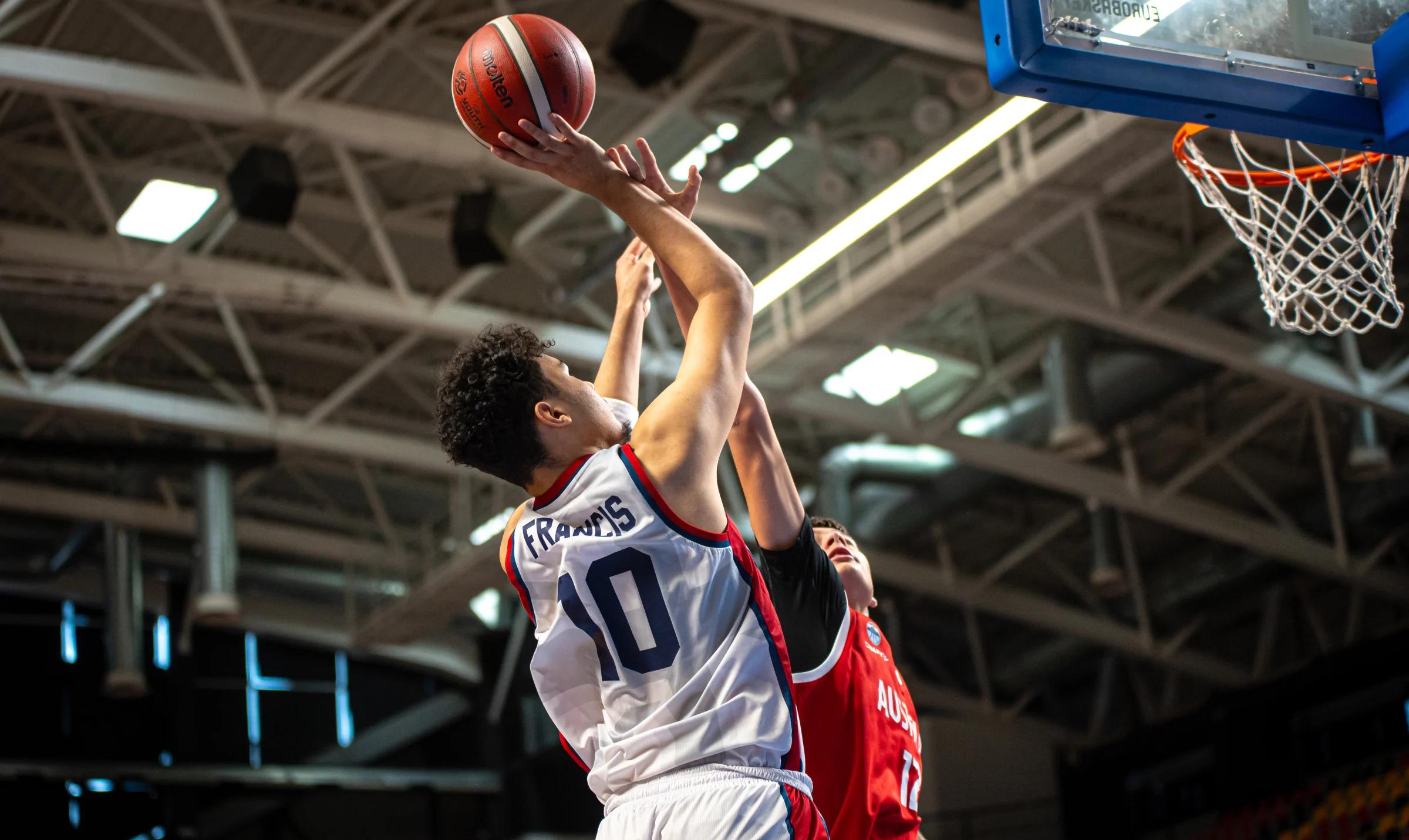 Ziah Francis floats one up against Austria
