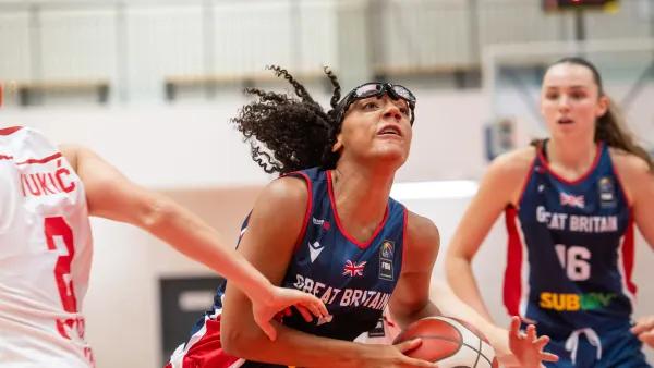 Athena Thompson in action against Croatia