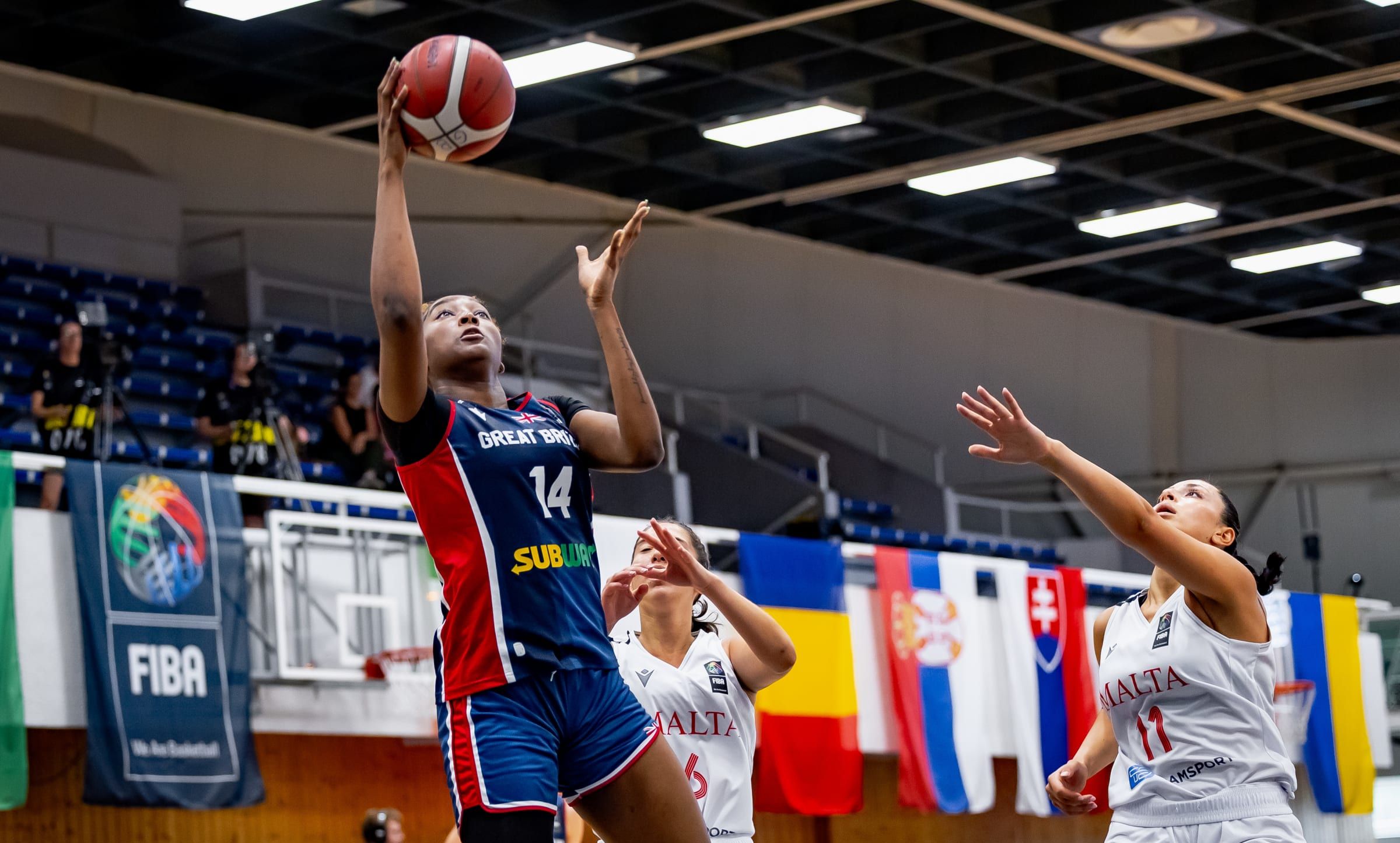 Felicia Jacobs Abiola dominated in the paint against Malta