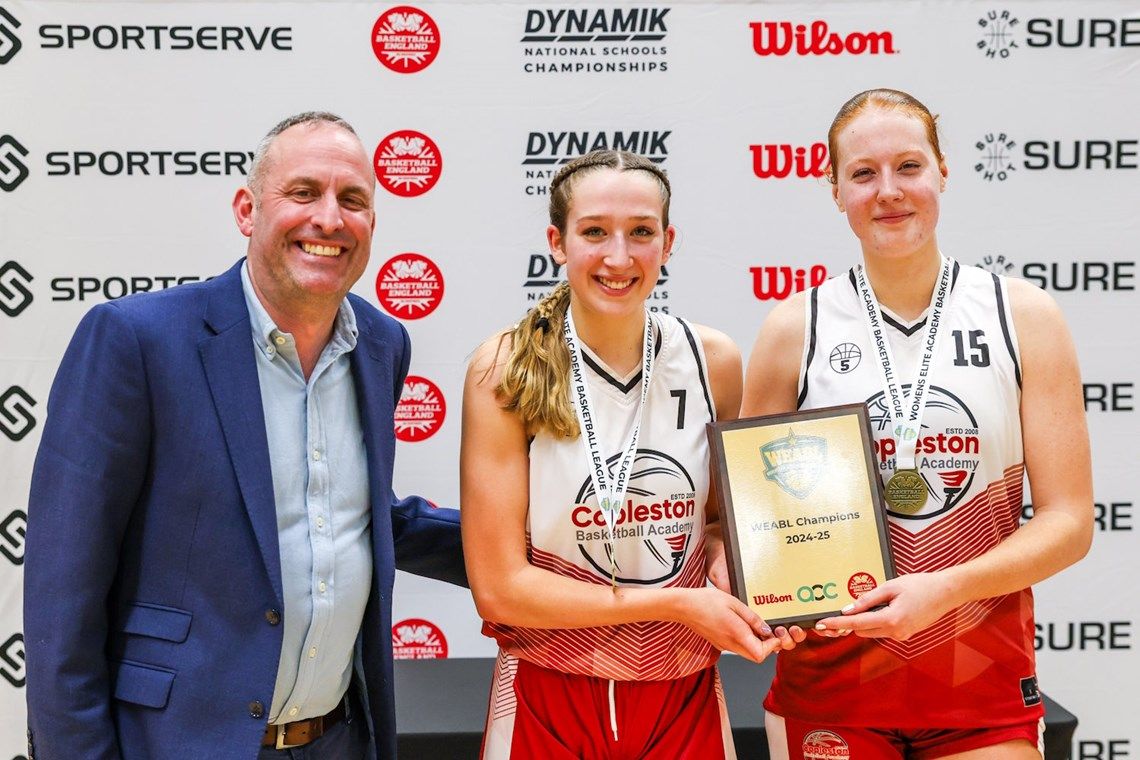 Hannah Gray and Louisa Gibbins lift WEABL trophy