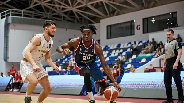 Edward Onia in action at U20 EuroBasket 2024