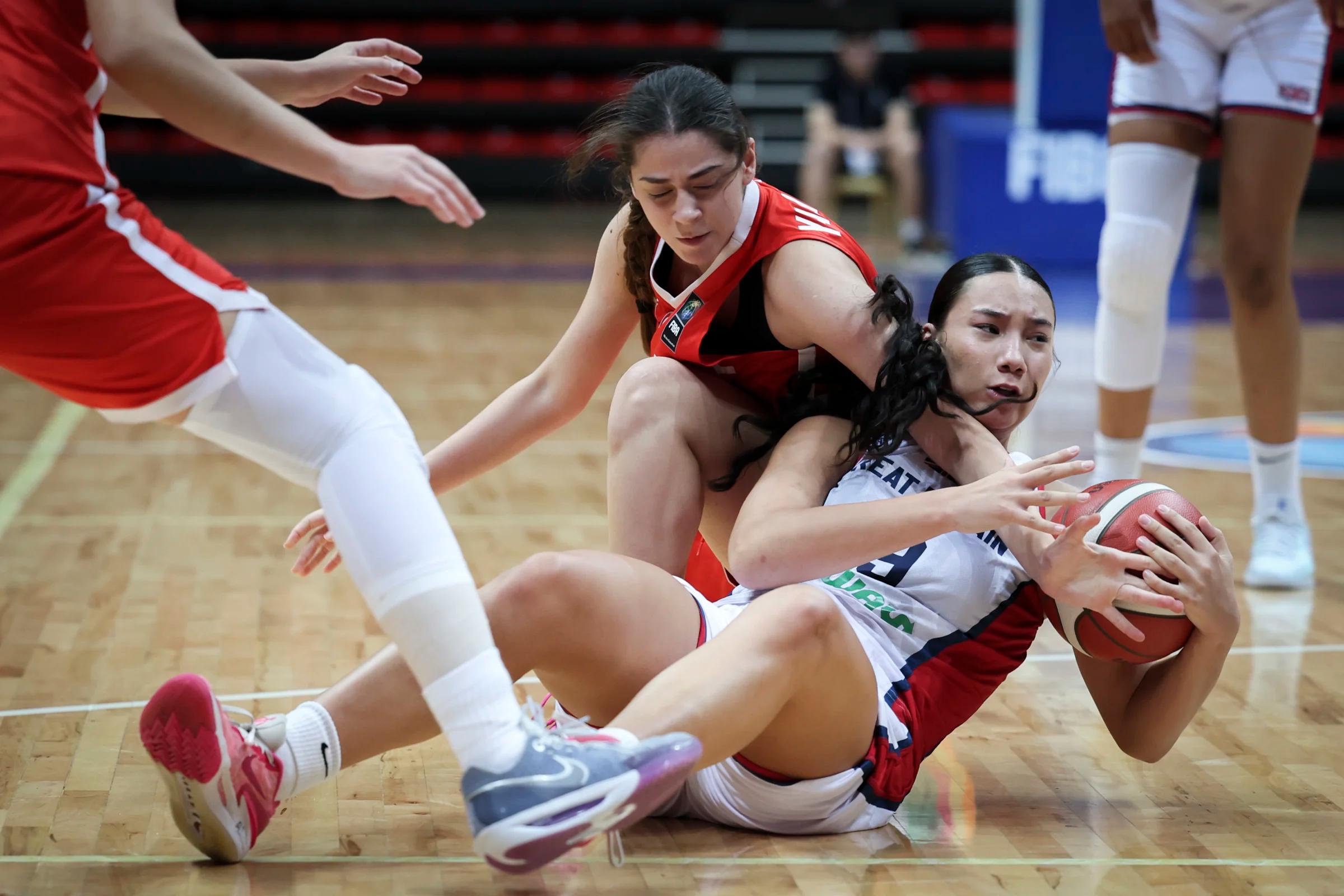 Emma Briggs playing for GB