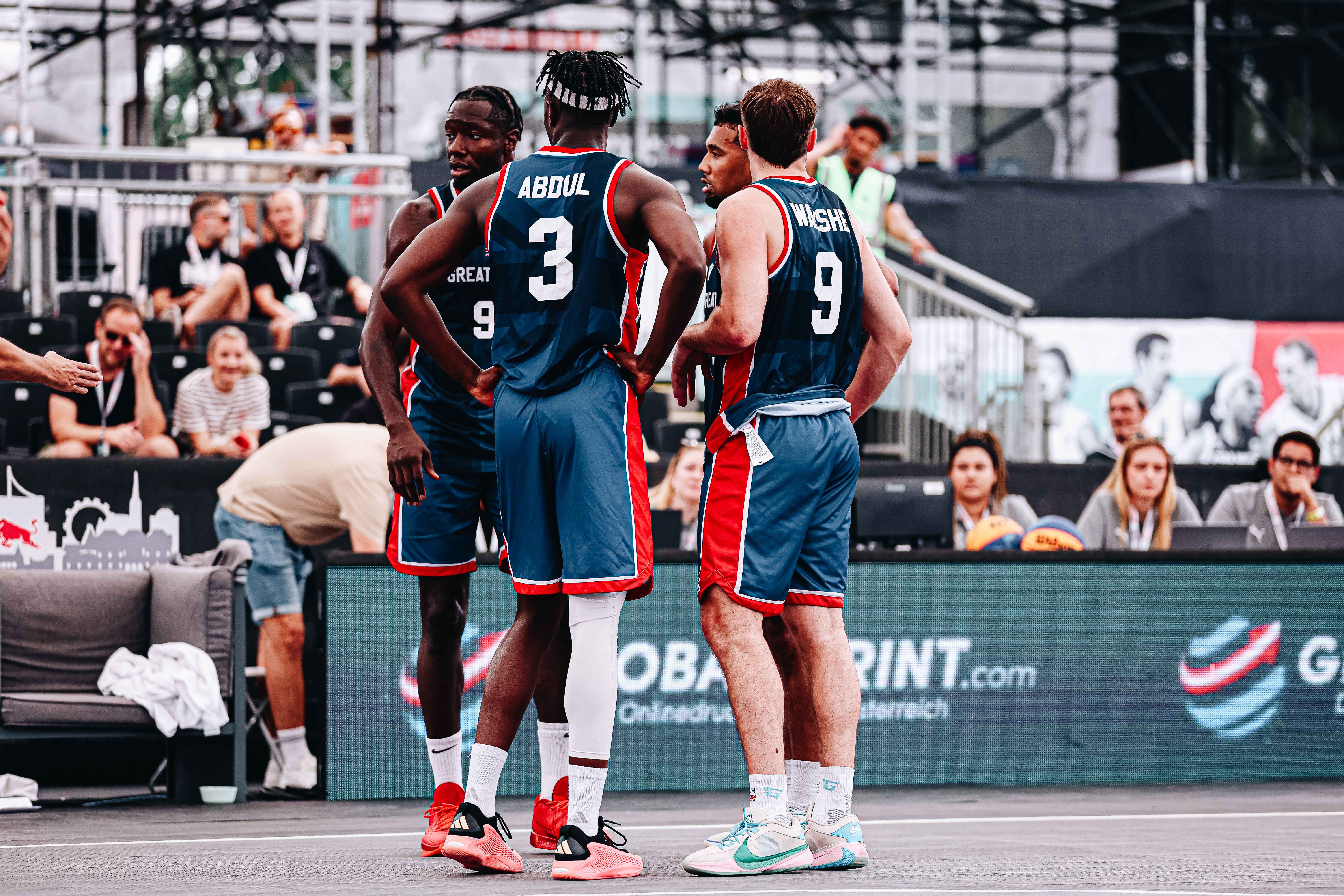 GB Men 3x3 huddle up at Euro Cup 2024