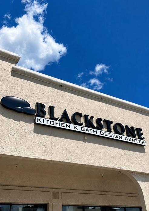 The Blackstone Kitchen & Bath Design Center storefront sign