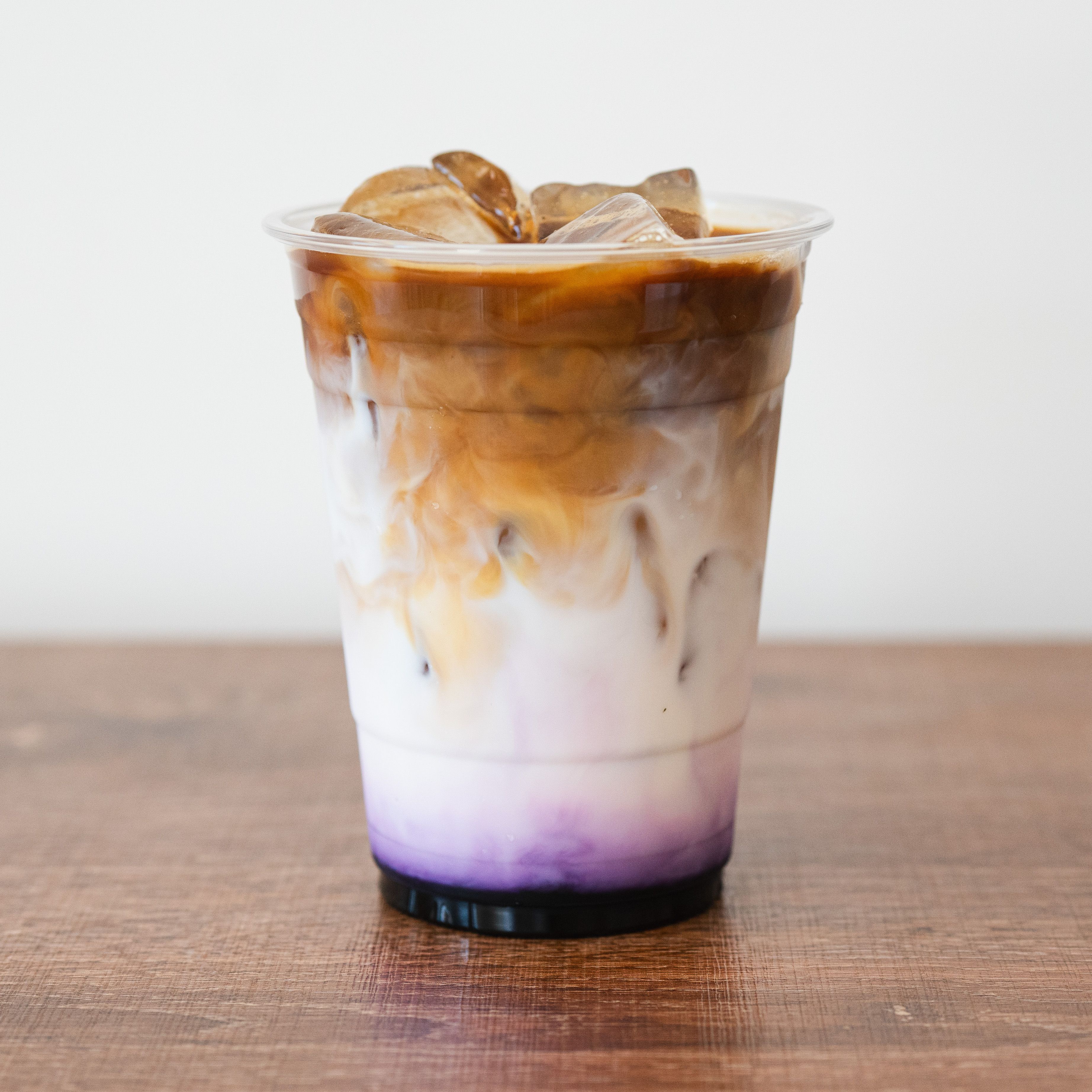 Ube Iced Latte at Blue House Cafe