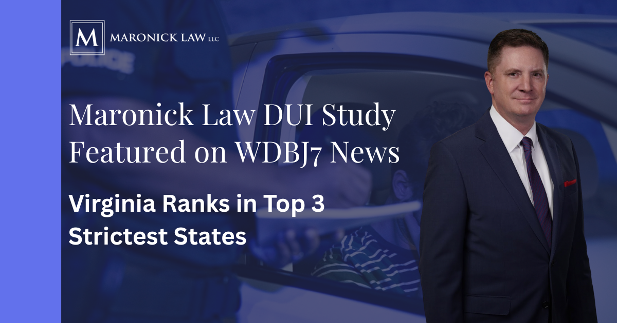 Image Maronick Law DUI Study Featured on WDBJ7 News
