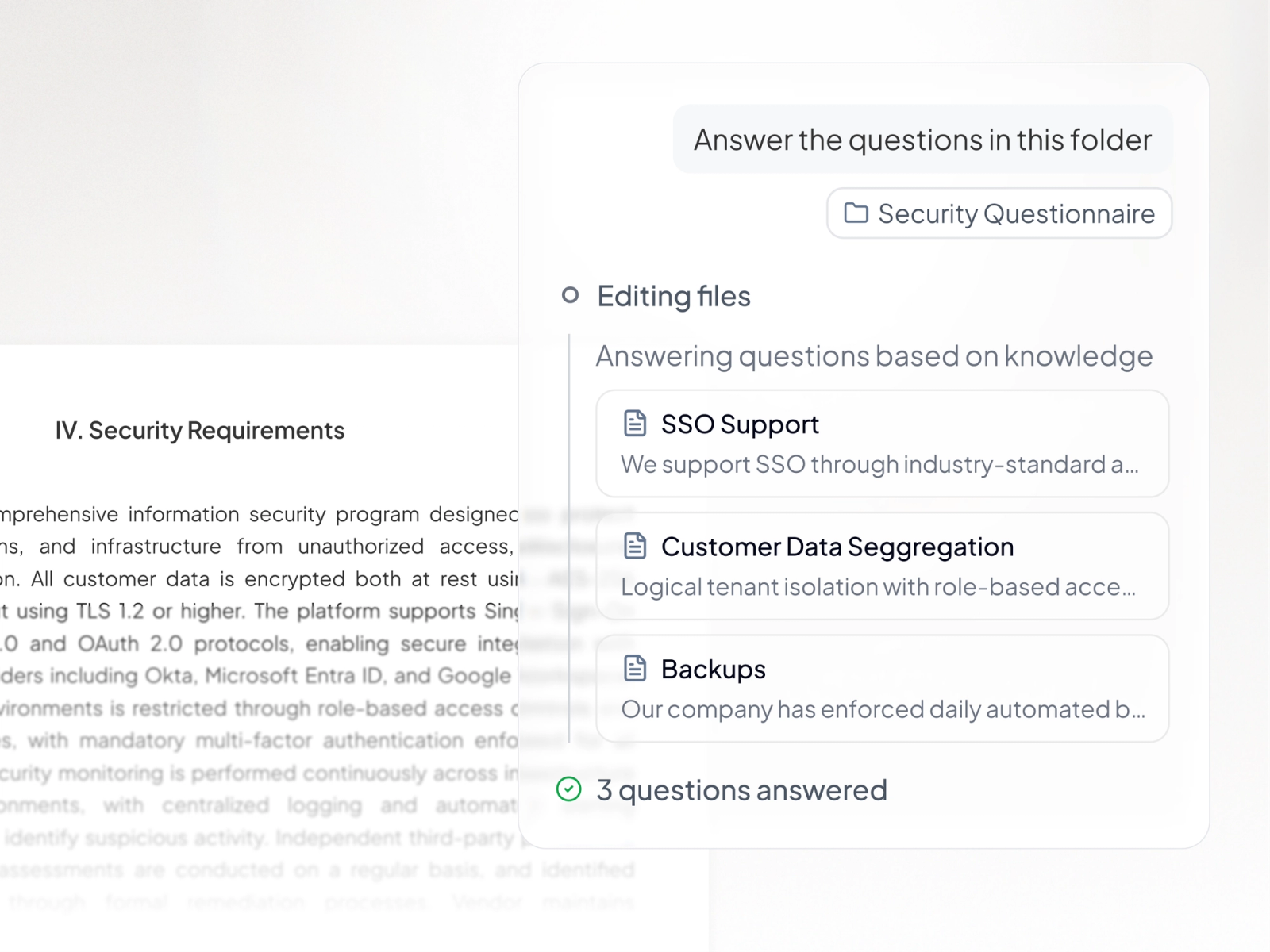 SEQUESTO Bid Capabilities: response work across every format your team handles.