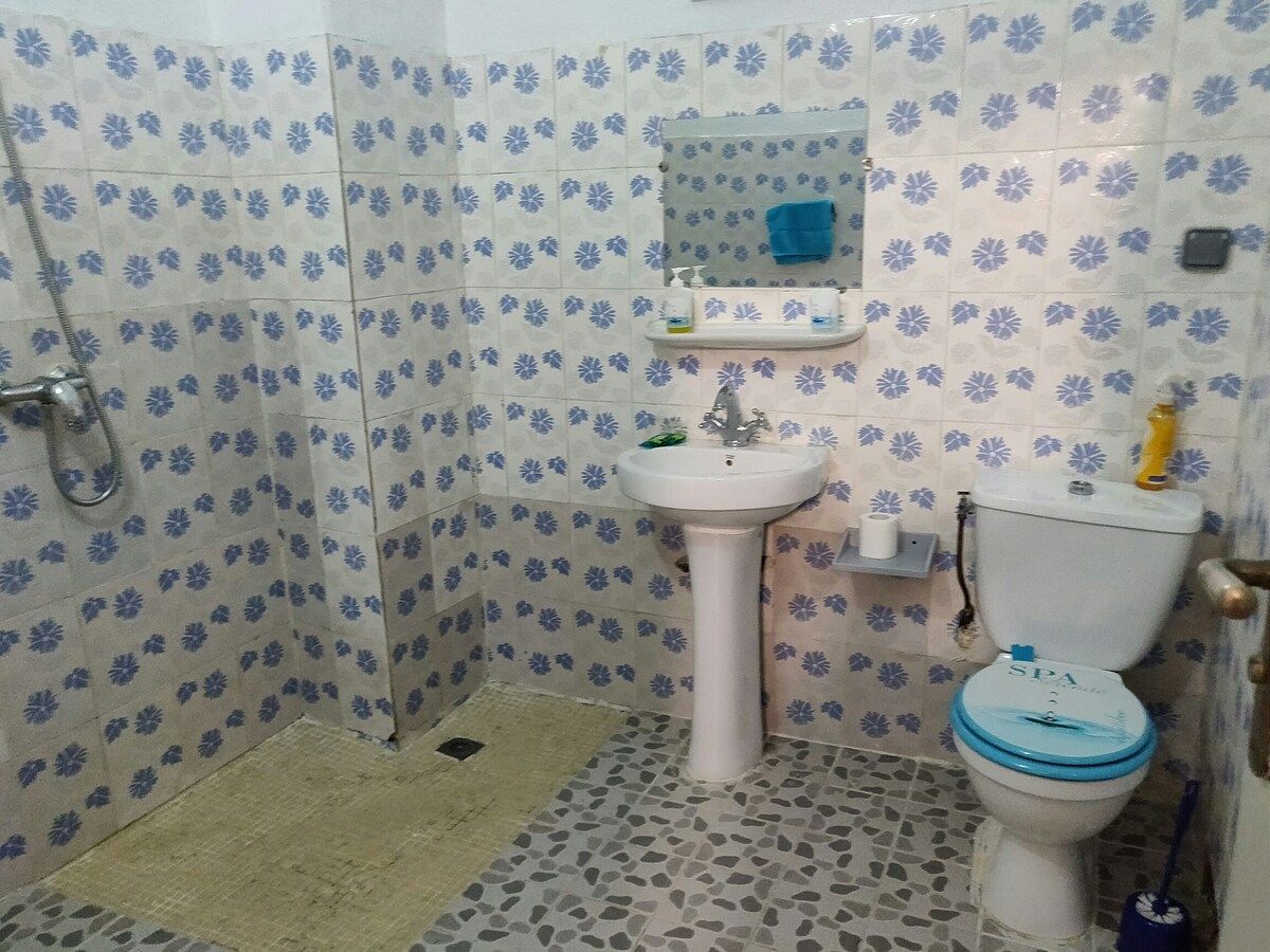 Espace salon et lit double