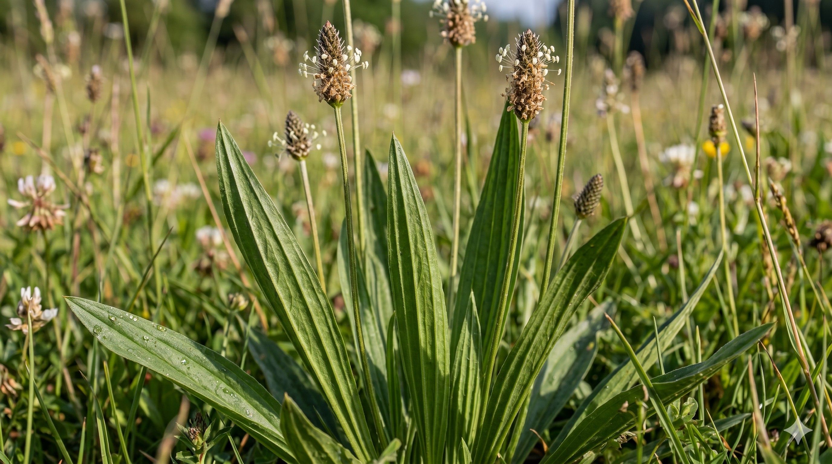 Sinirli Ot / Dar Yapraklı Sinirli Ot (Latince: Plantago lanceolata)