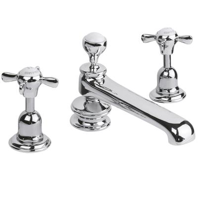 Avebury 3 Hole Basin Mixer - Cross head