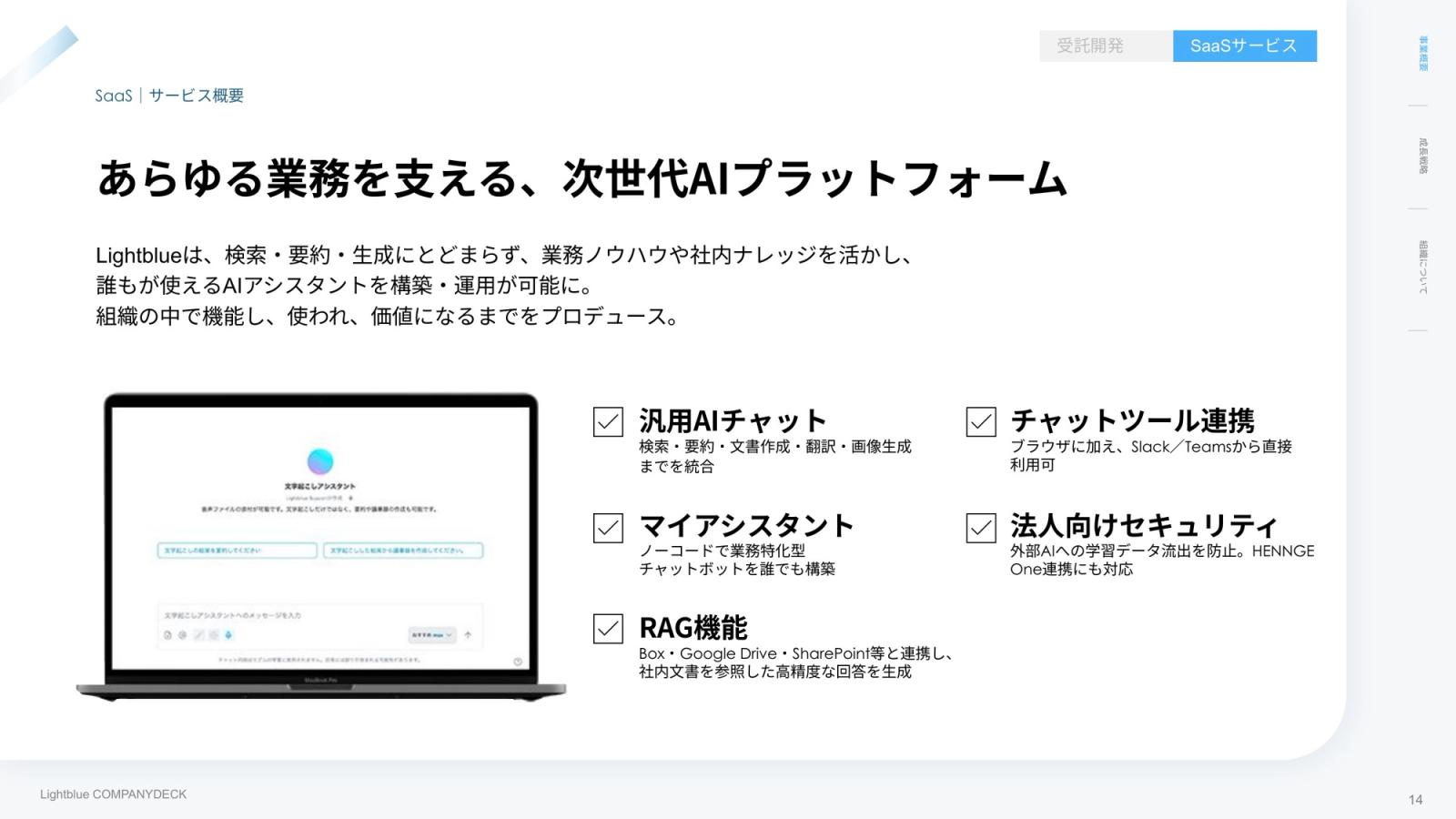 株式会社Lightblue CompanyDeck 14ページ