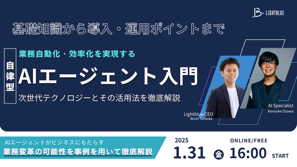 【自律型AIエージェント入門】業務の自動化・効率化を実現する次世代テクノロジーとその活用法