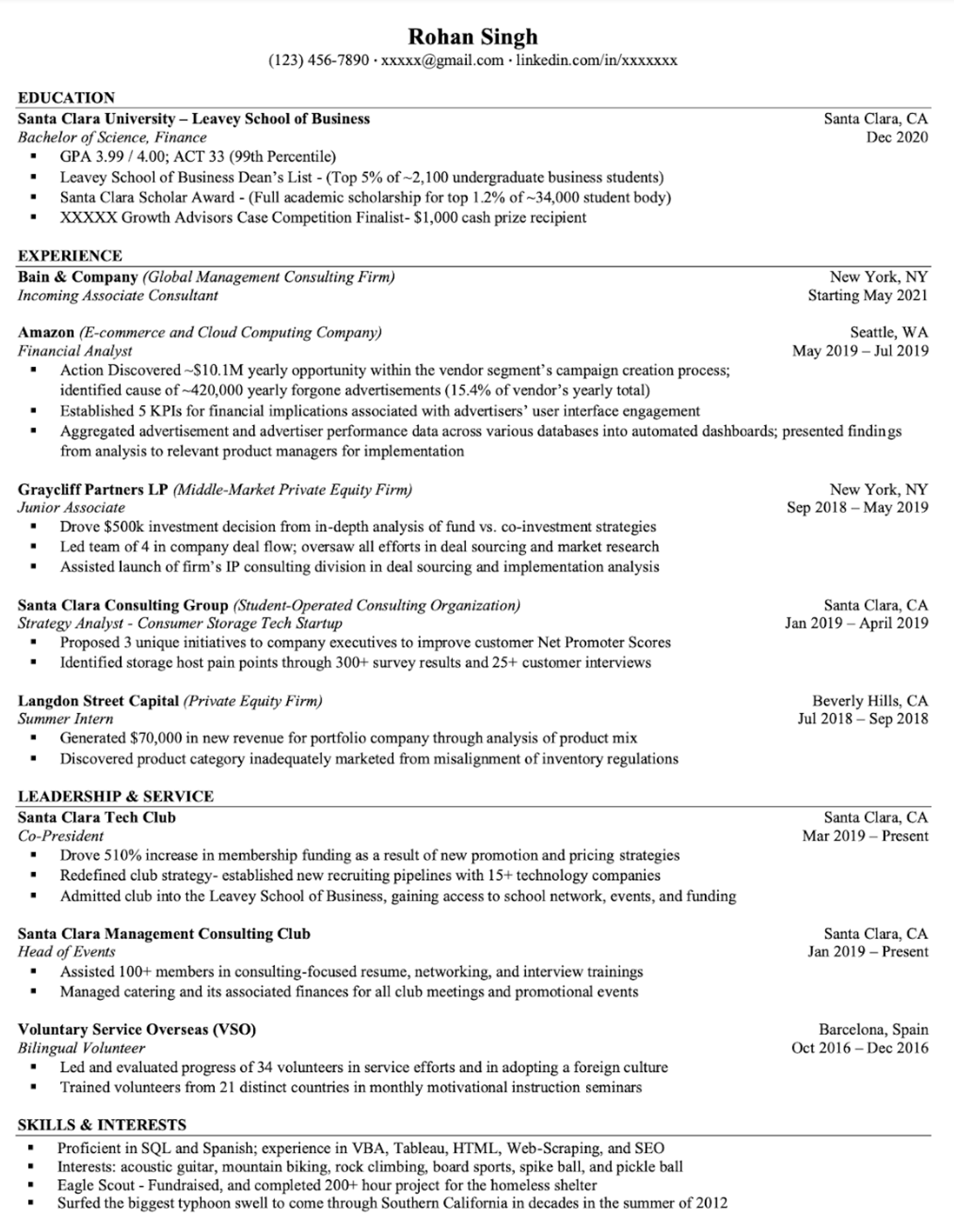 mbb consulting cover letter