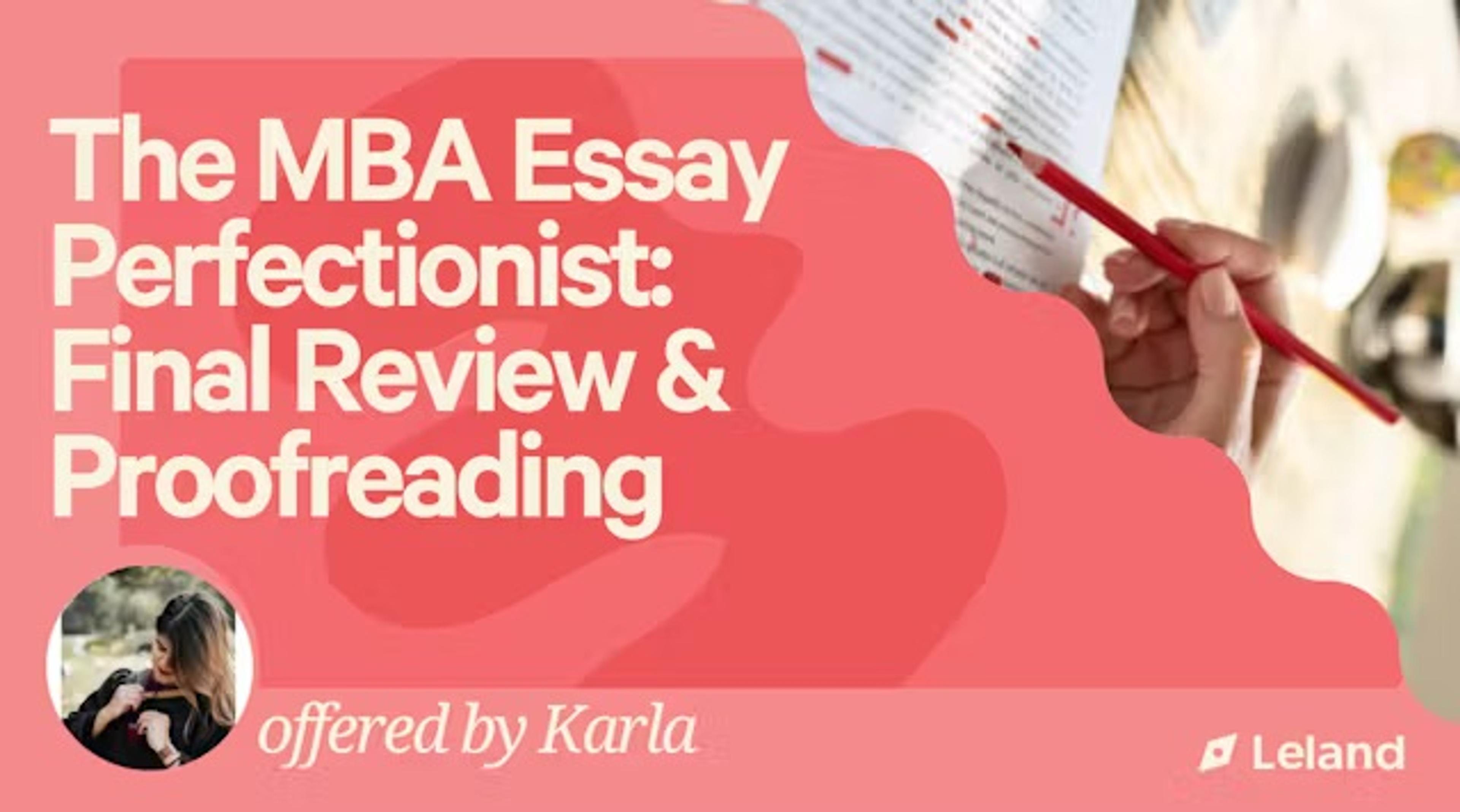 mba essay review reddit