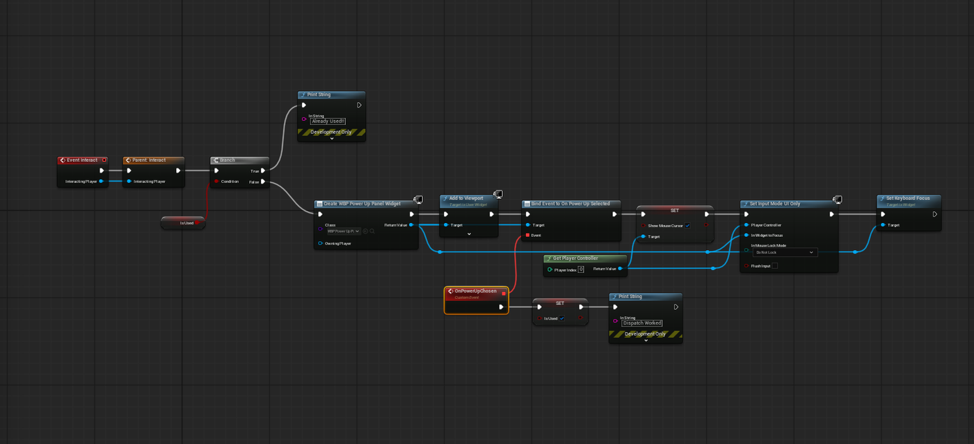 Power-Up Station UI & Event Binding