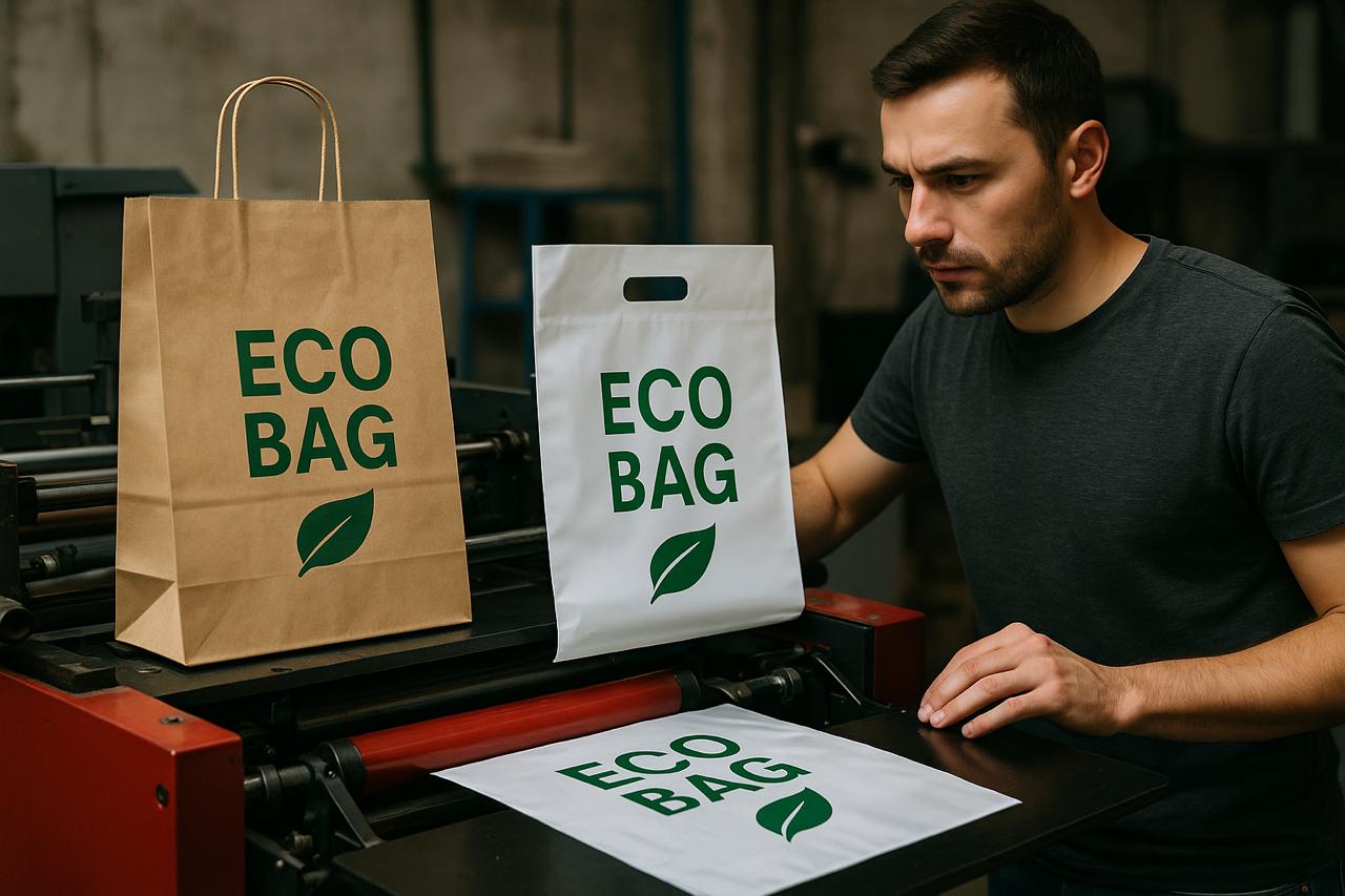 Печать на бумажных пакетах и ПВД