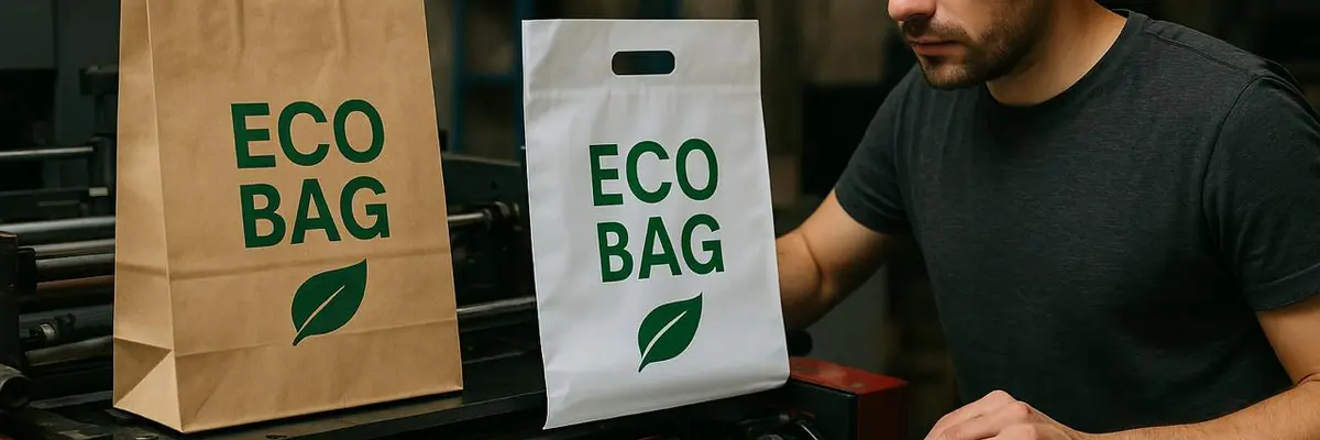 Печать на бумажных пакетах и ПВД