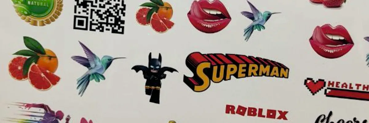 Печать наклеек УФ/ДТФ