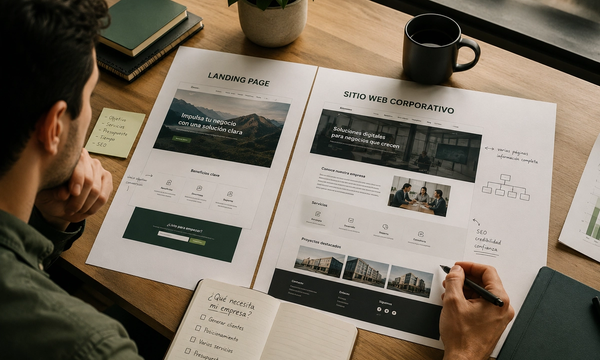 Landing page vs. sitio web corporativo: ¿cuál necesita tu empresa?