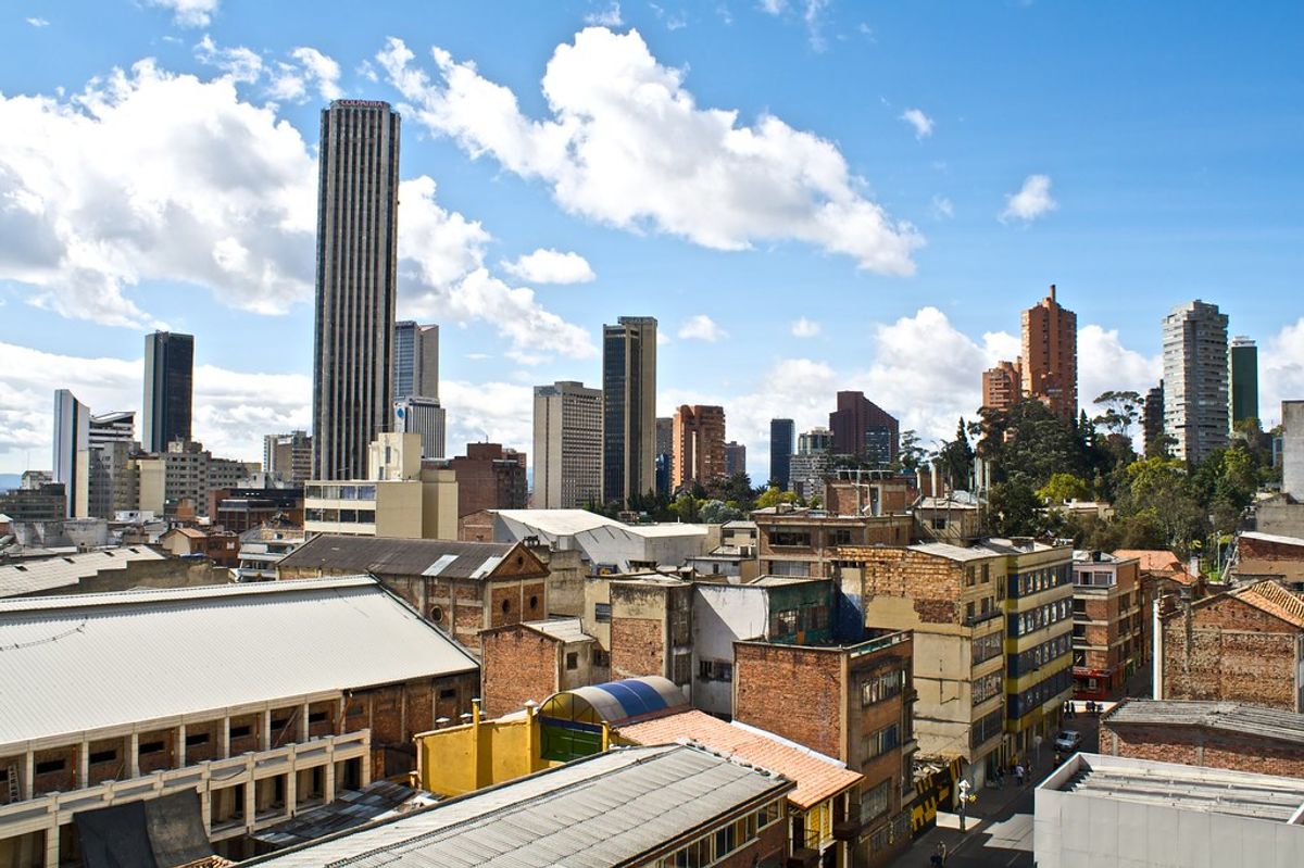 Skyline del centro de Bogotá, capital de Colombia
