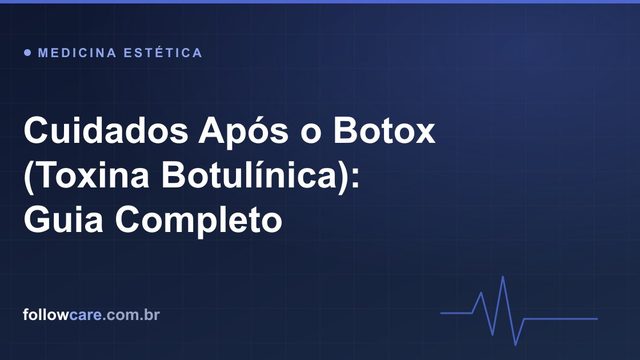 Cuidados após a aplicação de botox (toxina botulínica)
