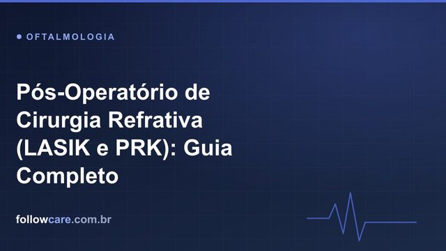 Recuperação após cirurgia refrativa a laser (LASIK e PRK)