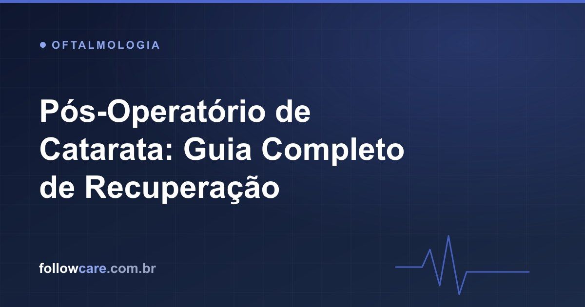 Recuperação após cirurgia de catarata com uso de colírios