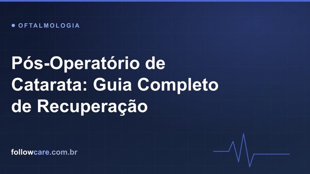 Recuperação após cirurgia de catarata com uso de colírios