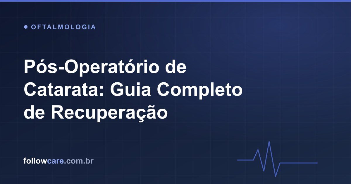 Recuperação após cirurgia de catarata com uso de colírios