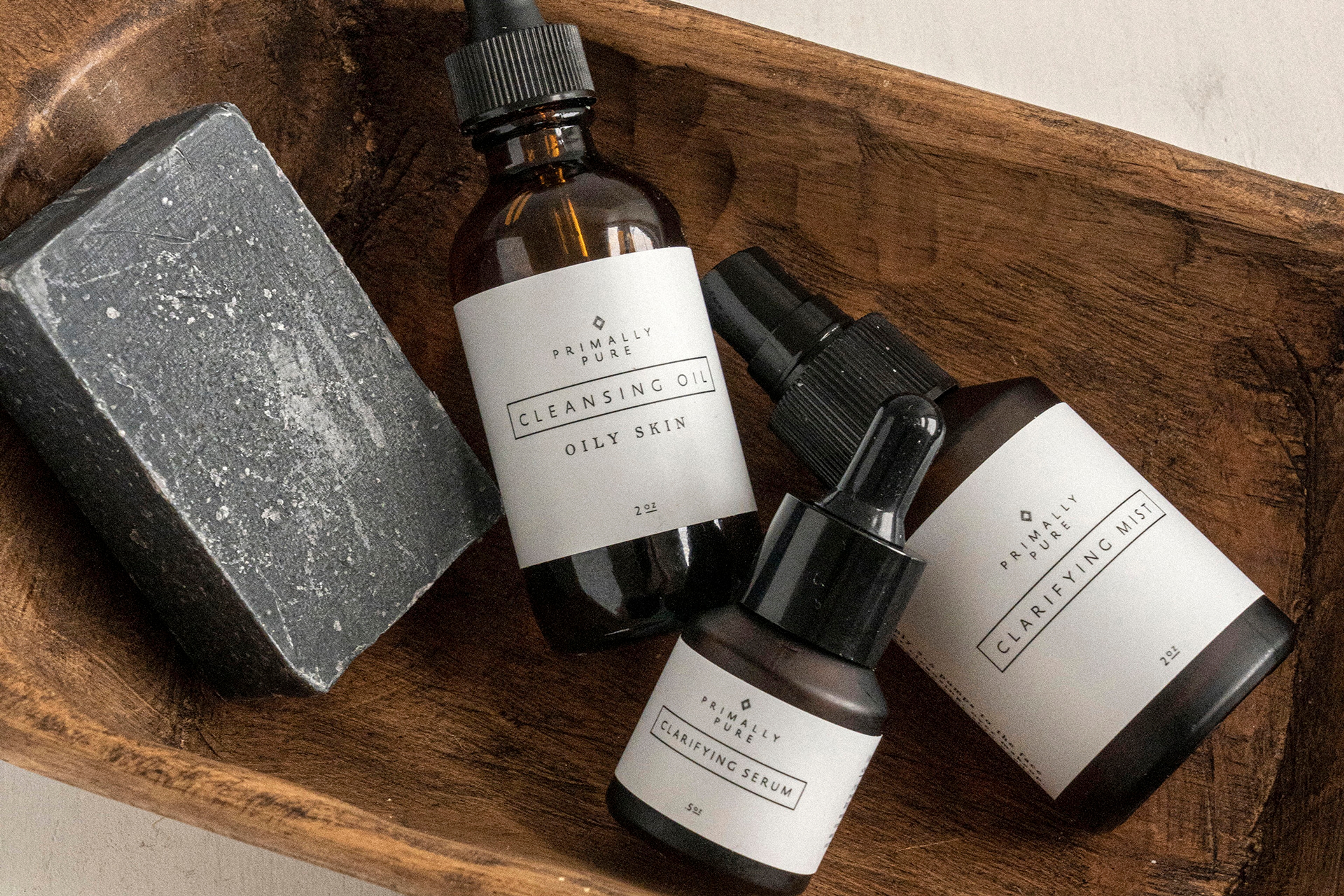 primally pure serum bottles and gua sha stone