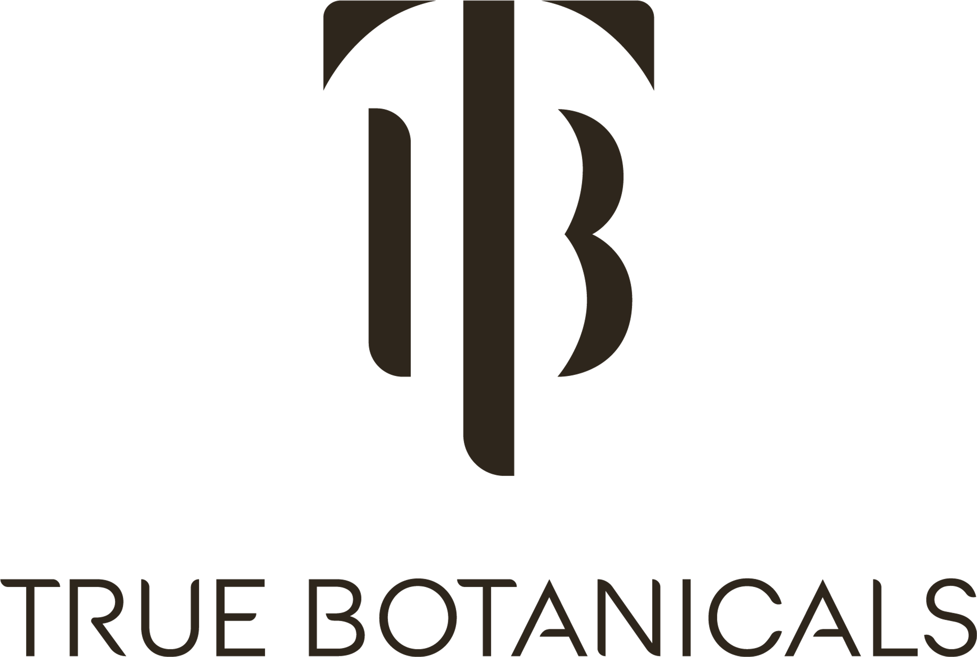 A True Botanicals logo in black font