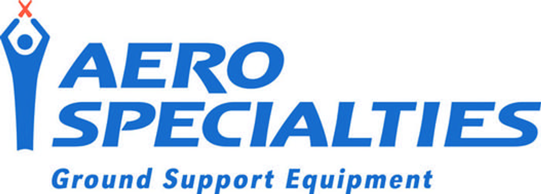 A blue Aero Specialties logo