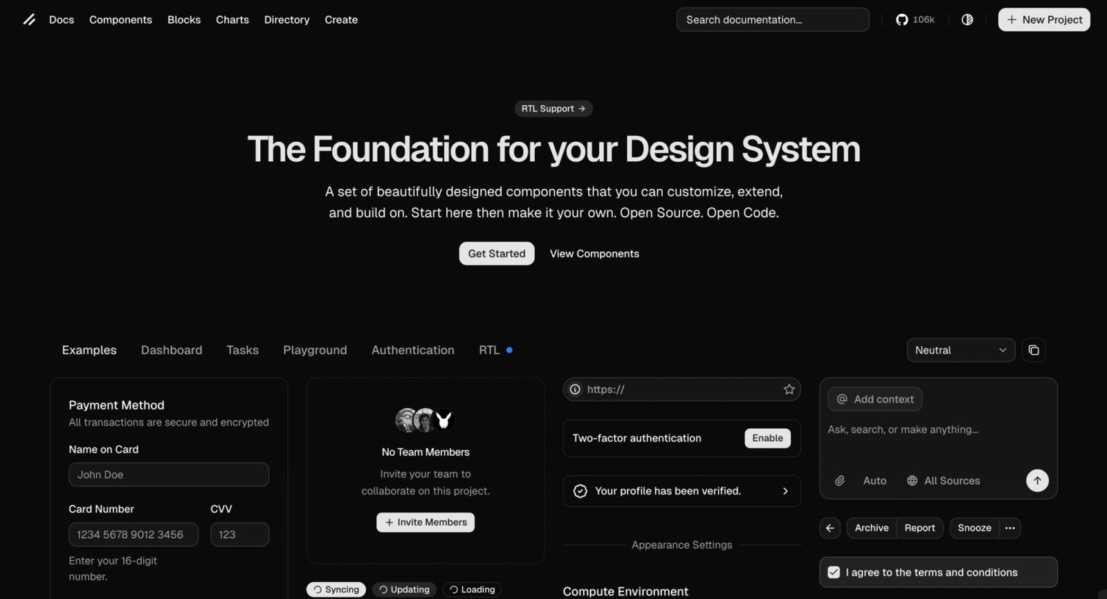 shadcn/ui is a React UI component library