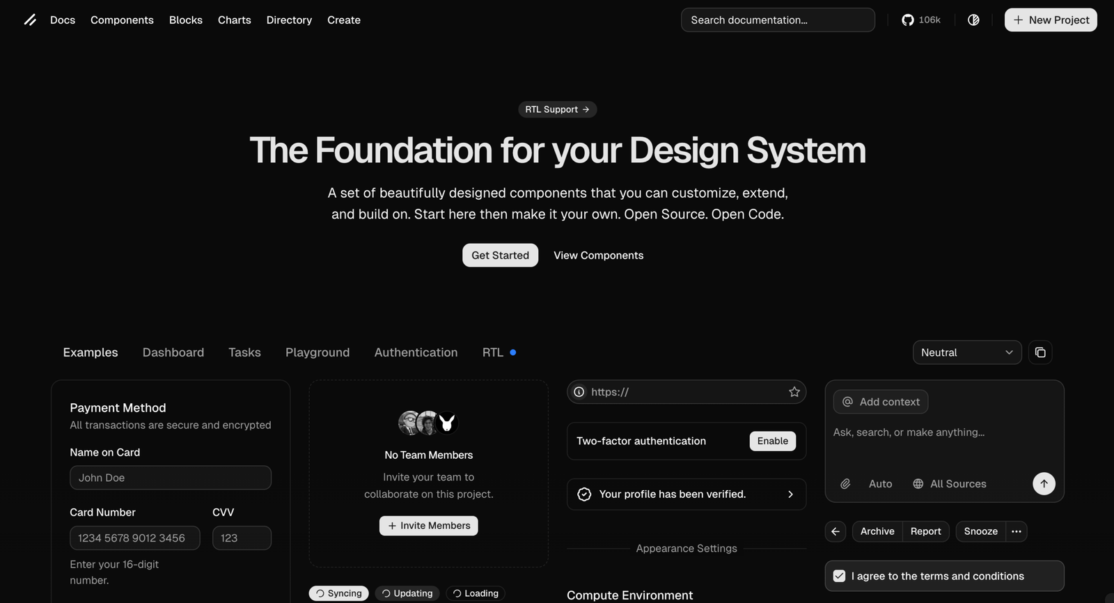shadcn/ui is a React UI component library