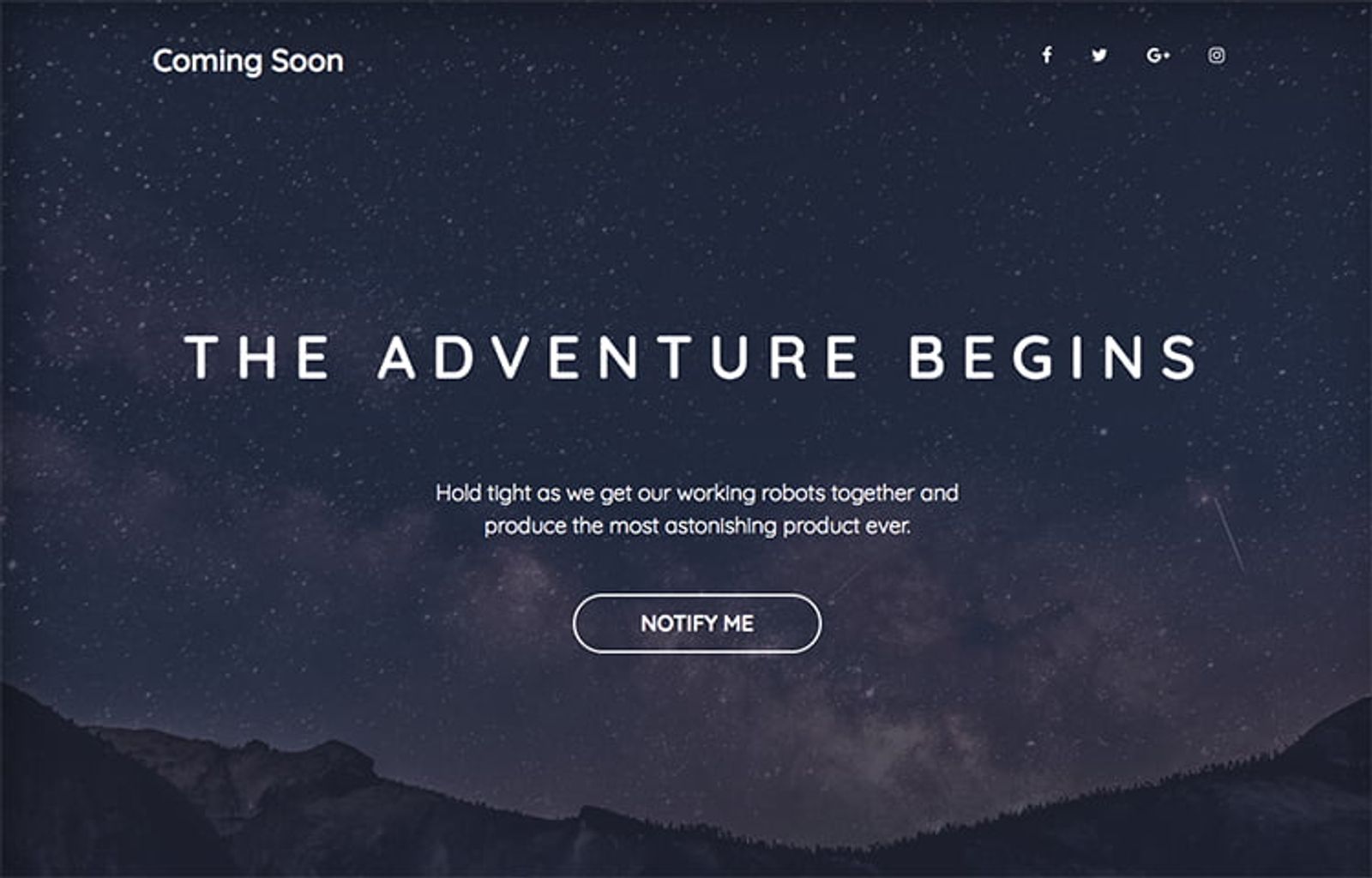 Coming Soon - Bootstrap Event Templates