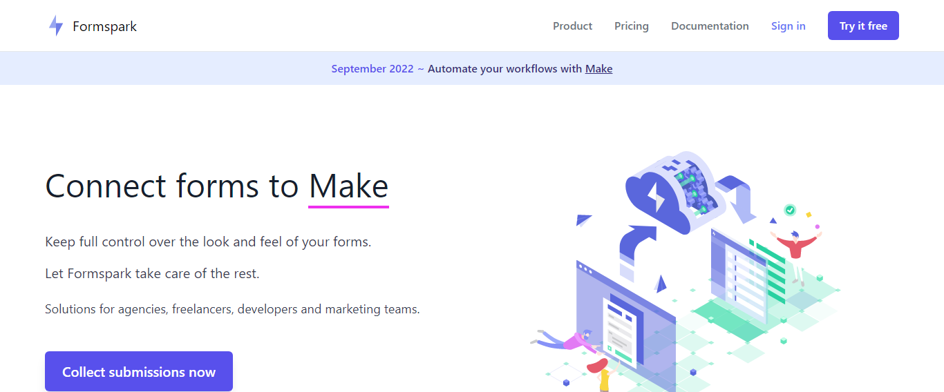 Formspark - form solution for static sites