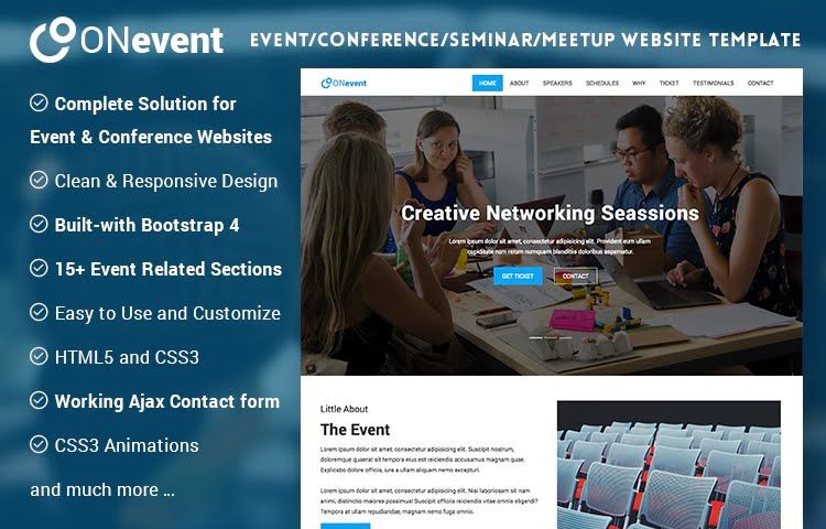 ONevent – One Page Event Website Template