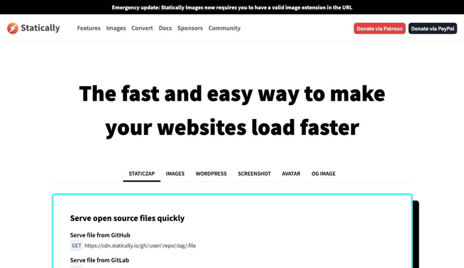 Statically - Free HTML Hosting