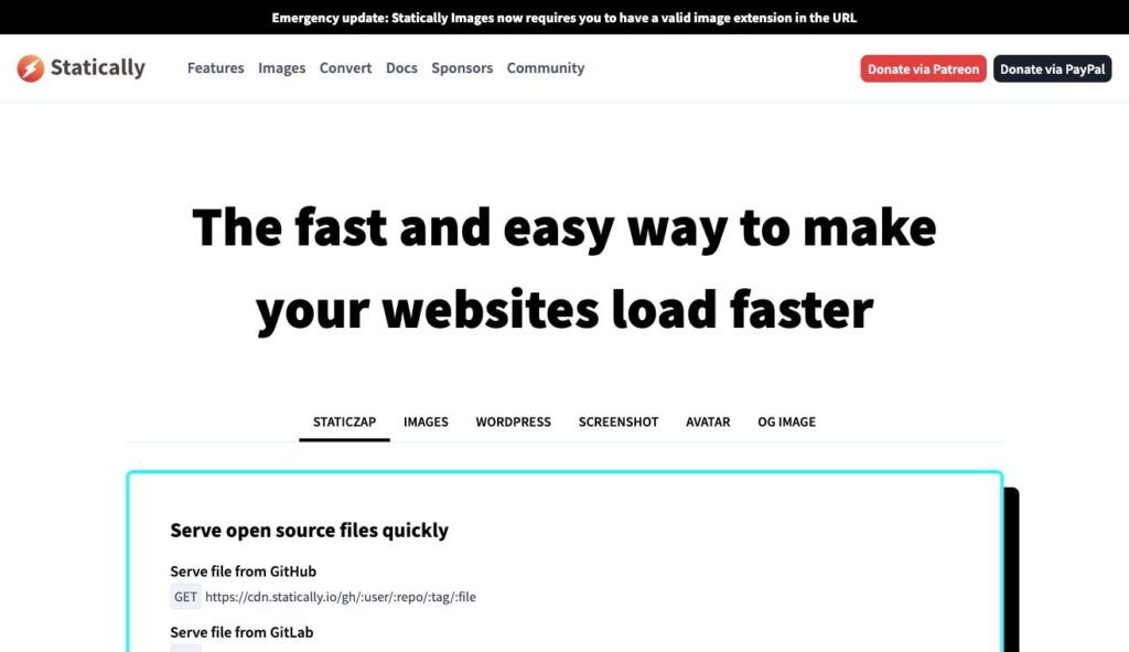 Statically - Free HTML Hosting