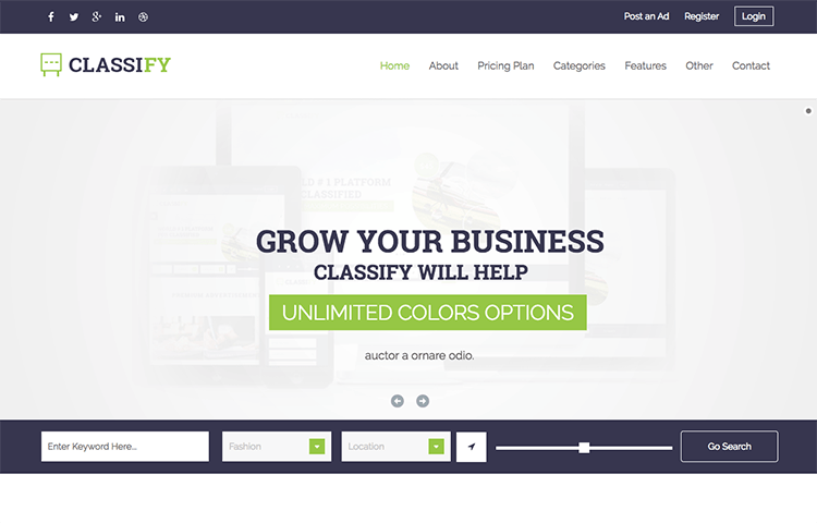 Classify - Classified Ads Template