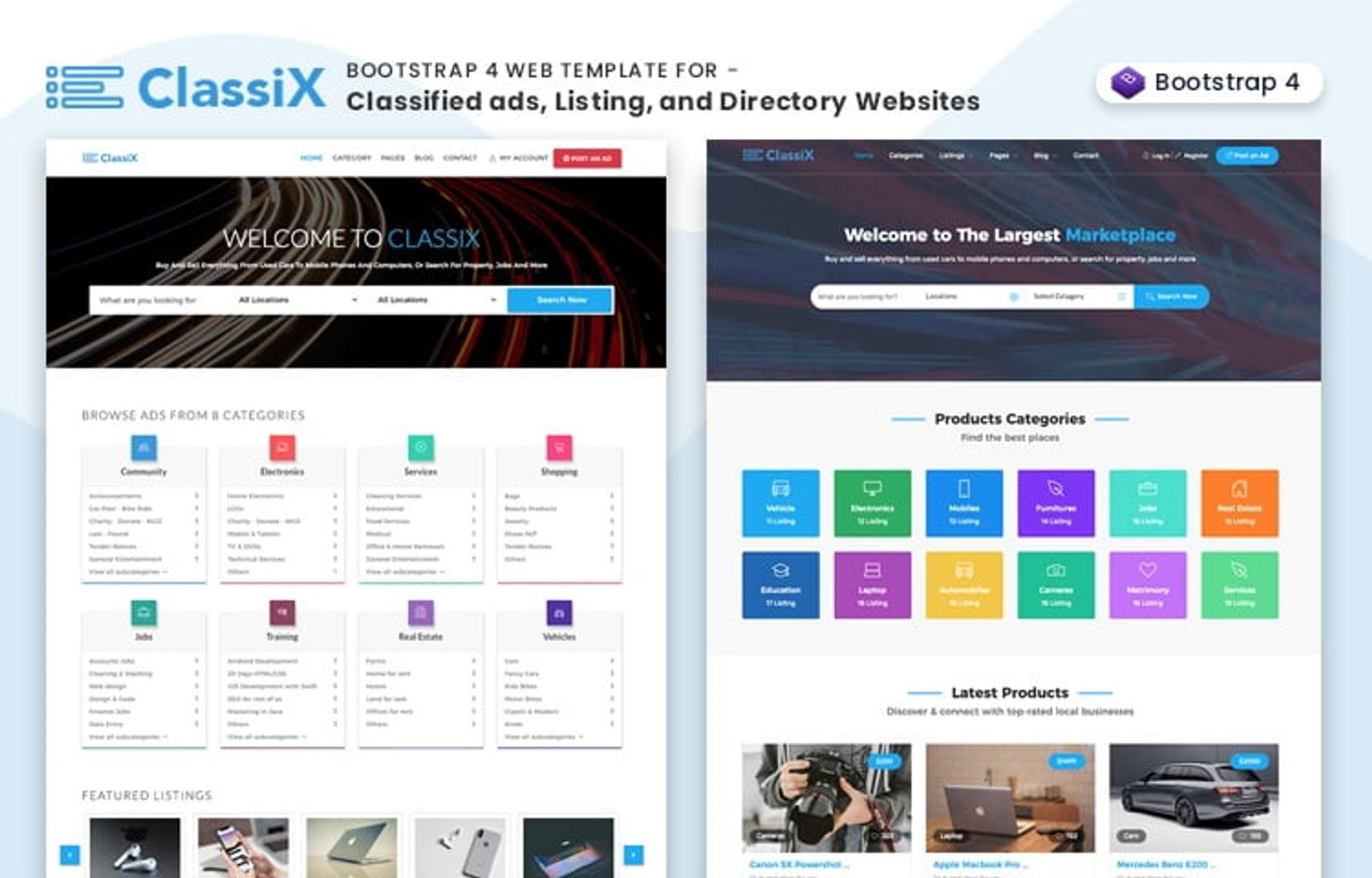 ClassiX - Classified Ads Website Templates