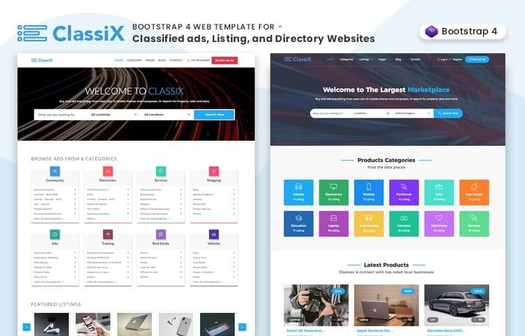 ClassiX - Classified Ads Website Templates