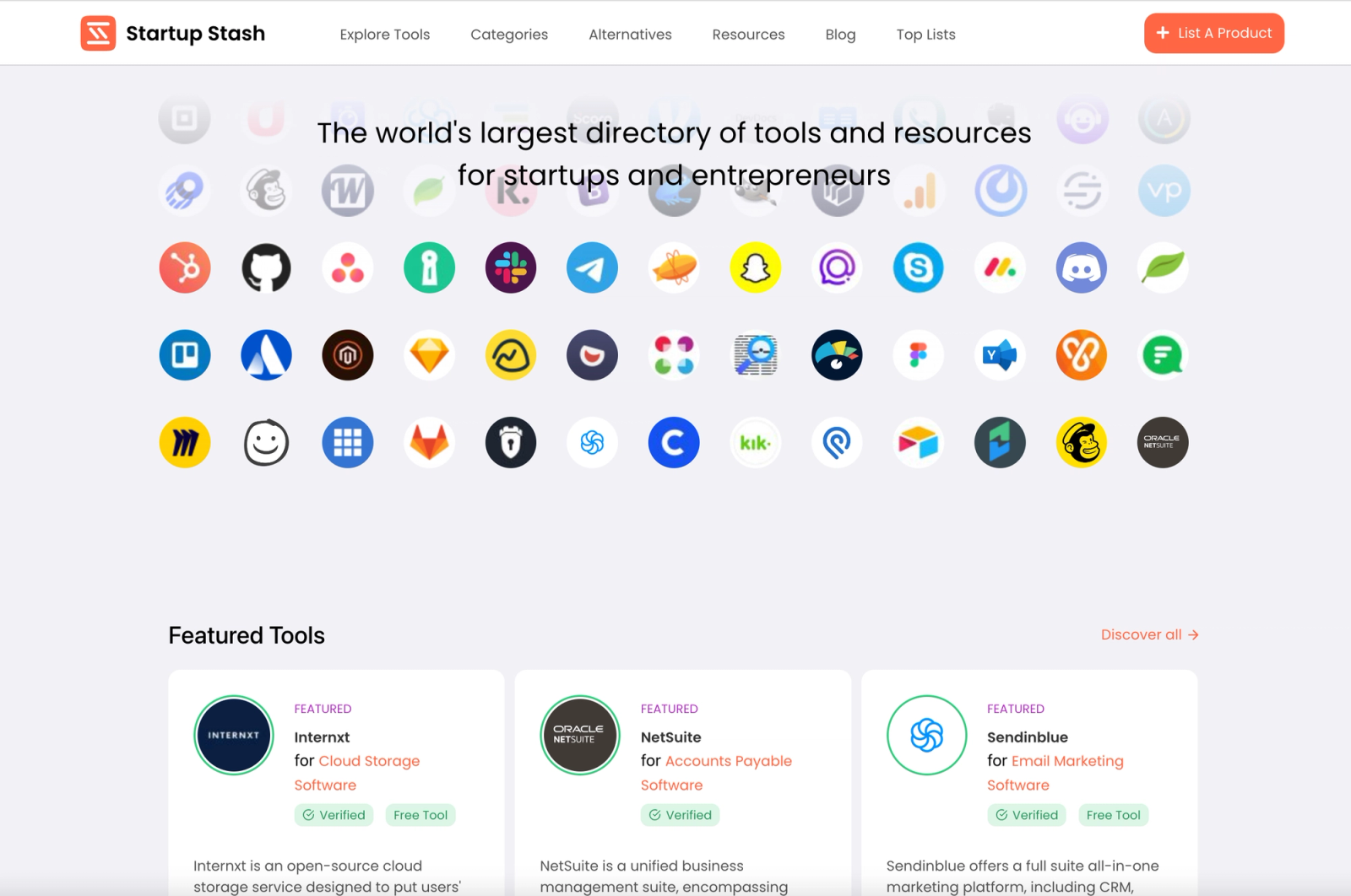 Startup Stash - Directory of tools