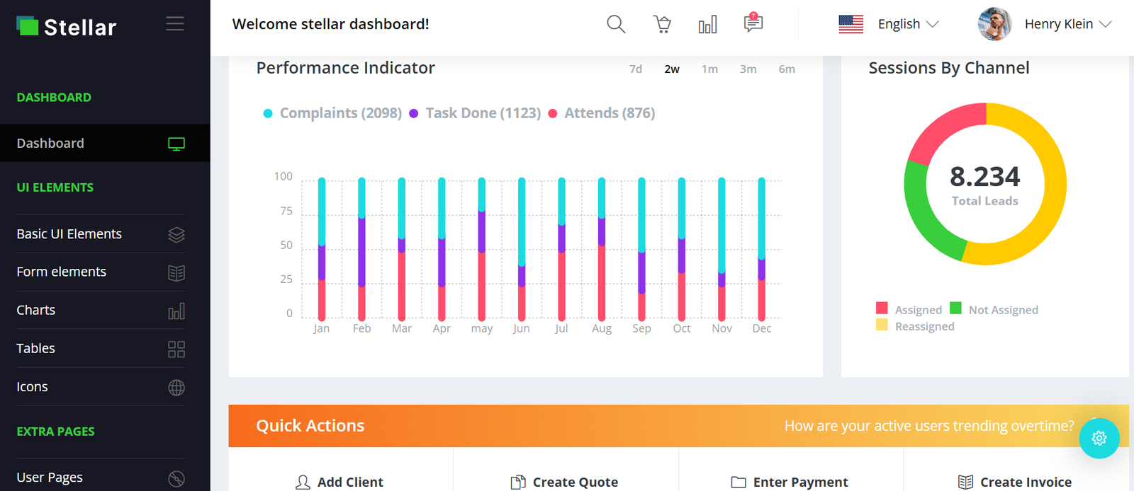 Stellar Angular eCommerce Dashboard