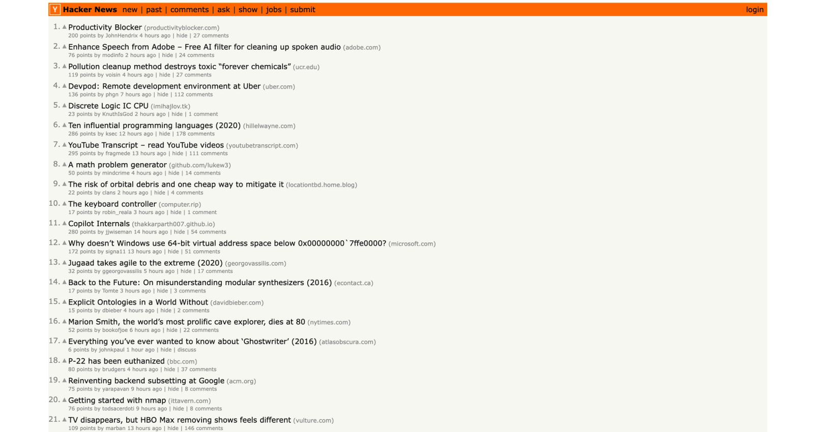 news.ycombinator.com - Feature your startup