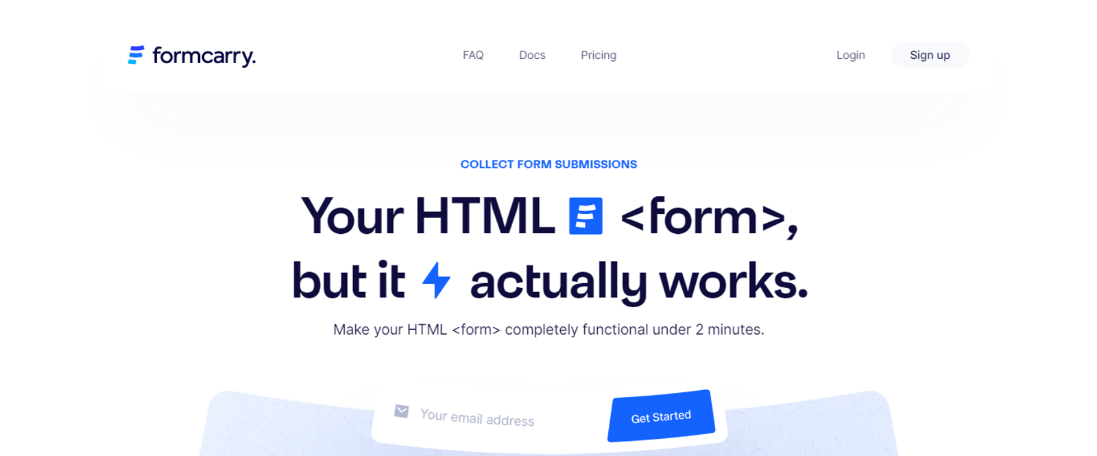 Formcarry - form for HTML <form>