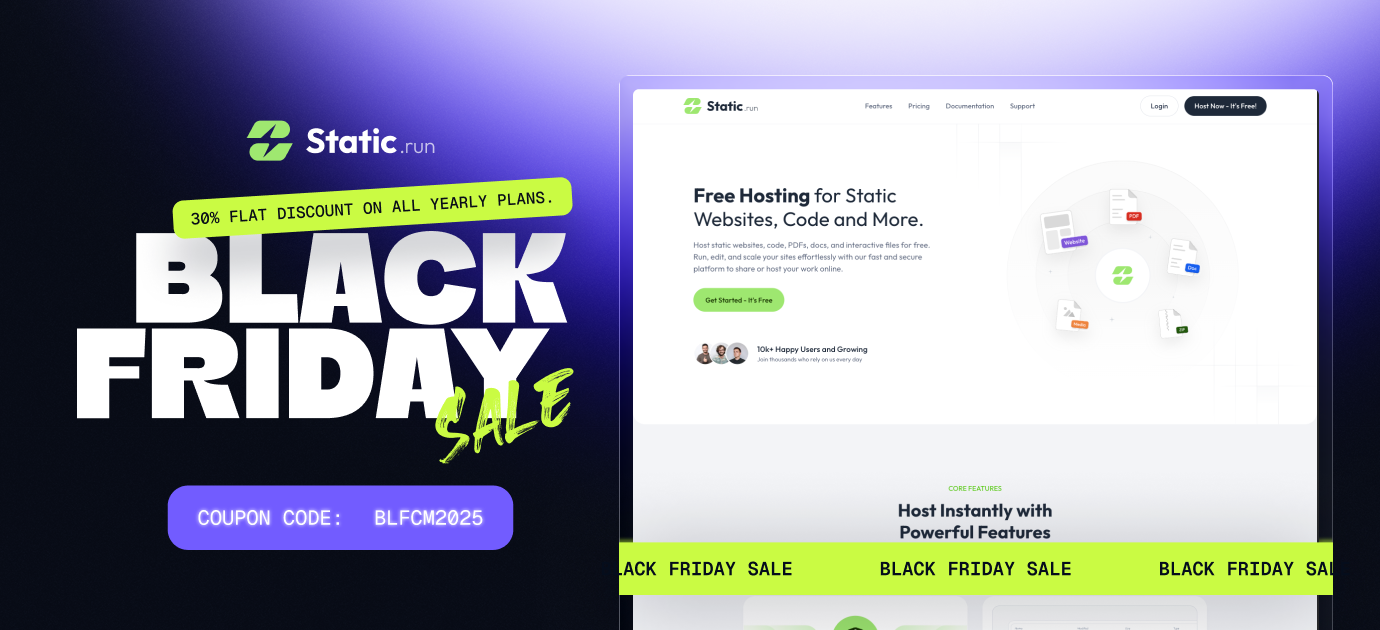 Static.run - Hosting for Static Websites